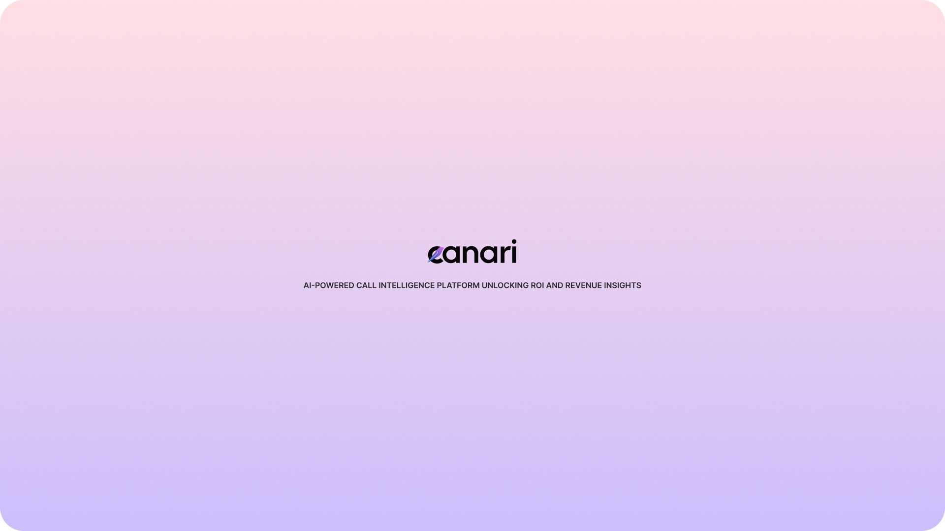 Canari Voice Analytics